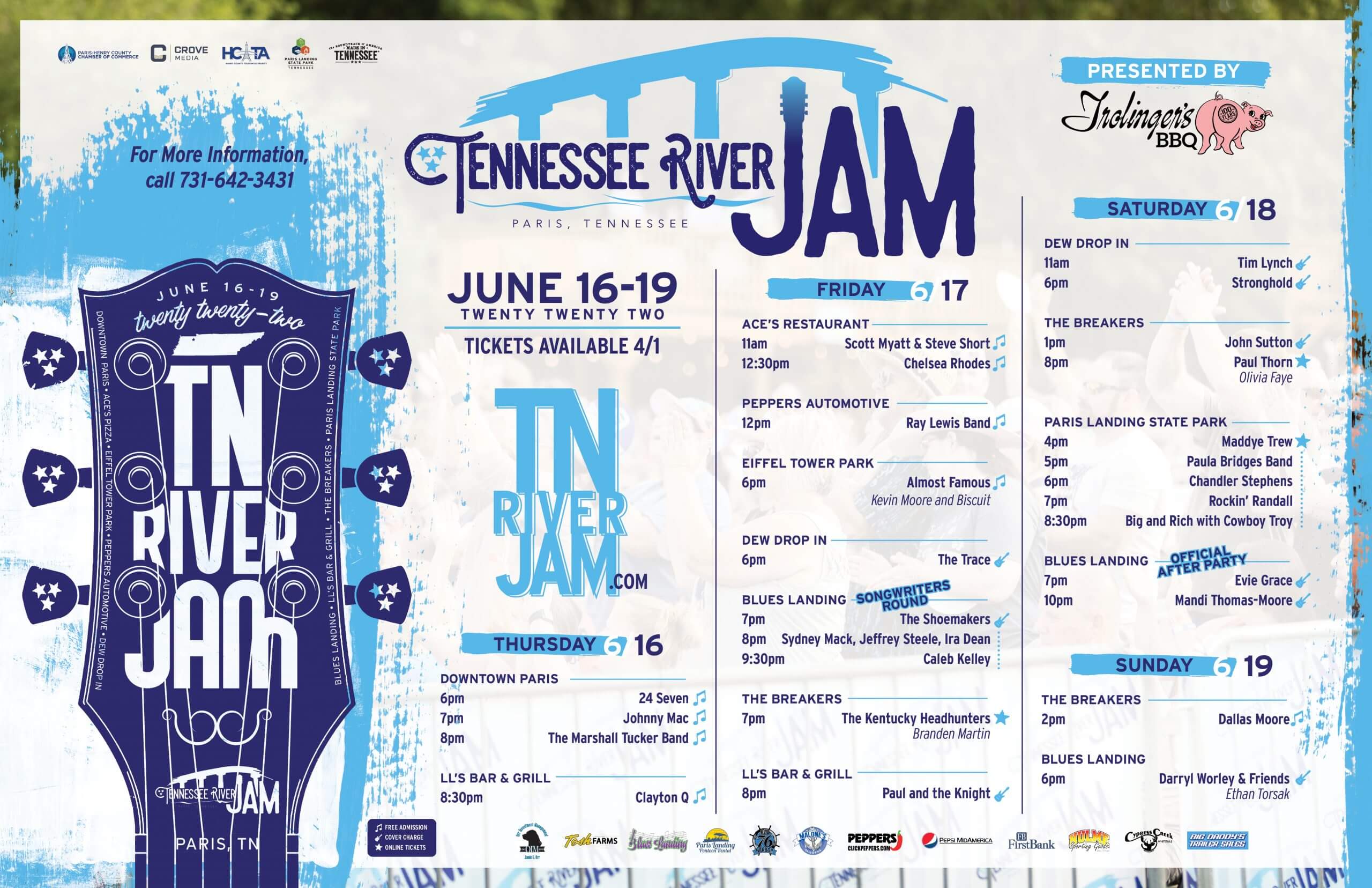 TN River Jam 2022 schedule