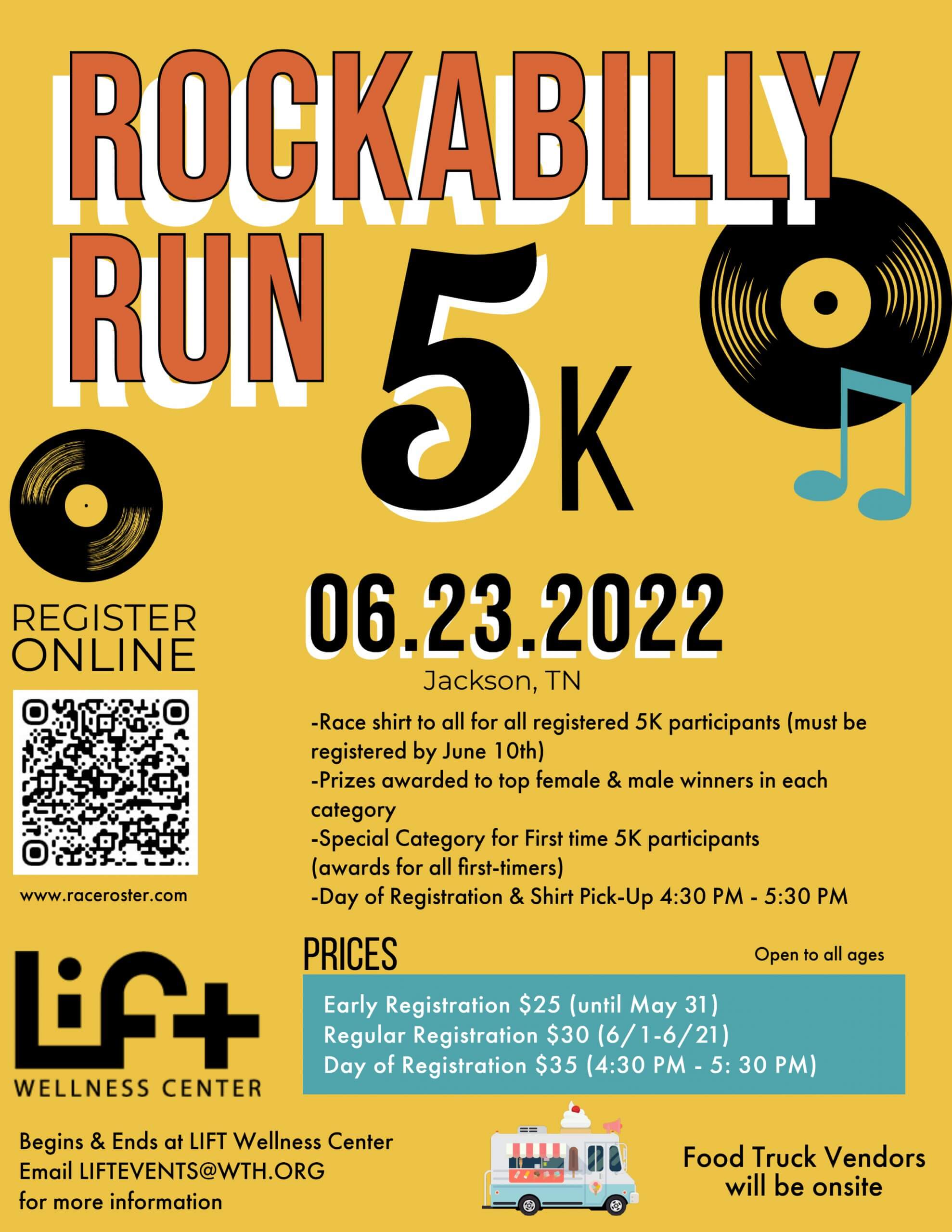 Rockabilly Run flyer with race details