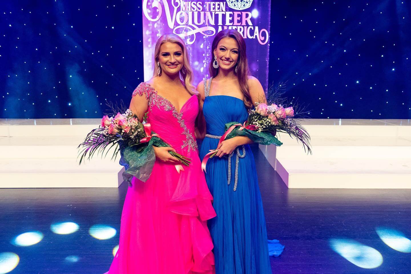 Thursday Night Preliminary Winners: (L to R) Talent Preliminary Winner: Miss North Carolina Teen Volunteer, Andi Creech & Fitness & Wellness Preliminary Winner: Miss Iowa Teen Volunteer, Grace Smithey